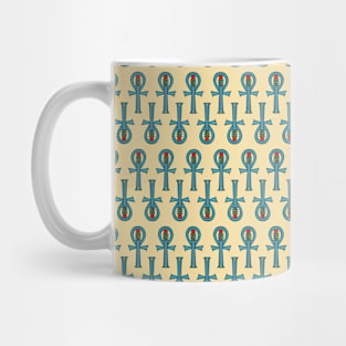 Blue Ankh pattern Mug